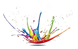 喷溅油漆人物设计矢量素材-2