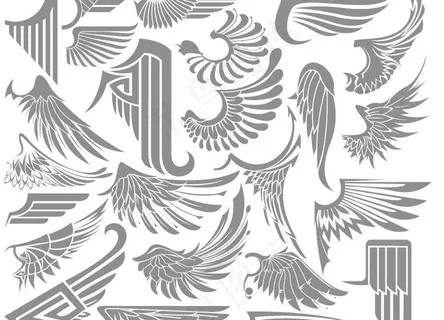 翅膀花纹设计图片 翅膀花纹设计图片