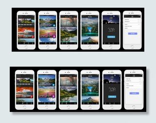 手机旅游APP界面素材 psd