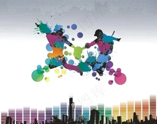 超酷炫彩音乐背景图片