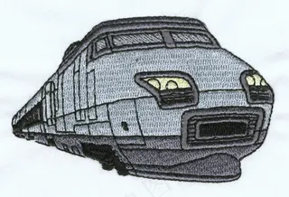 绣花 火车 和谐号 动车 免费素材