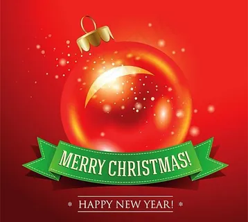 精美圣诞与新年背景矢量二