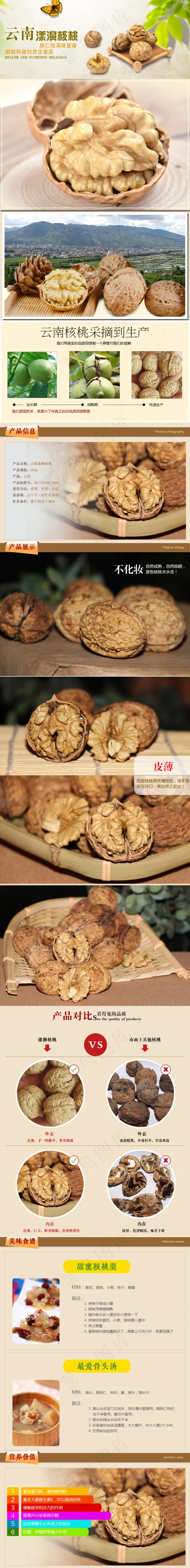 纸皮核桃详情页psd模版下载