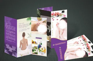 美容三折页图片