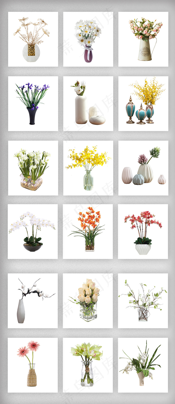 小清新北欧风格花瓶插花素材