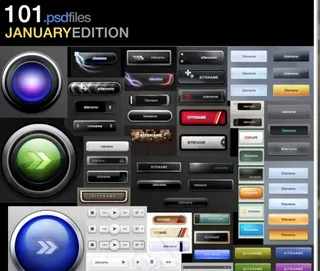 精美按钮集合psd素材