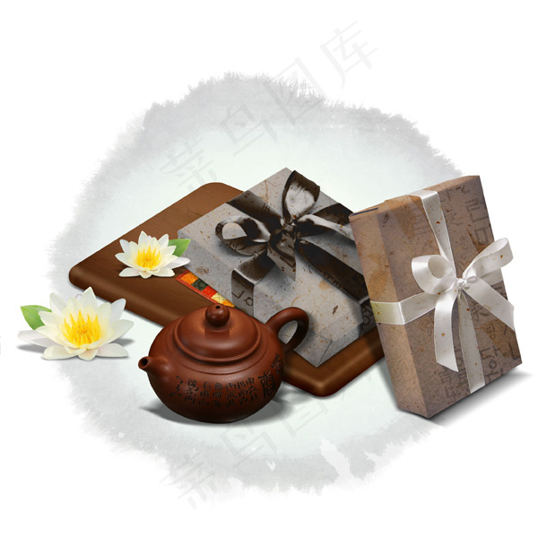中国风礼盒PSD素材