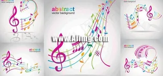 音乐主题符号矢量素材