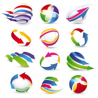 摘要设计元素矢量标志箭头06