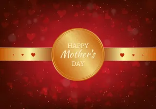 唯美爱心背景母亲节卡片
