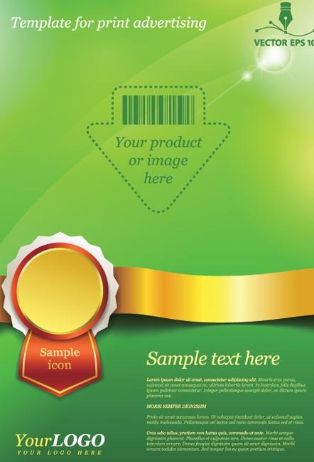 绿色环保标签矢量素材