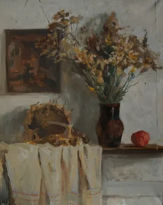 有向日葵的静物图片