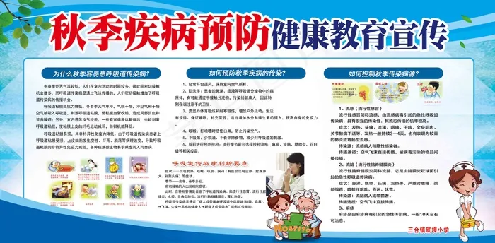 秋季疾病psd模版下载