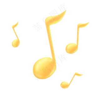 金色可爱舞动音乐符号金色可爱舞动音乐符号