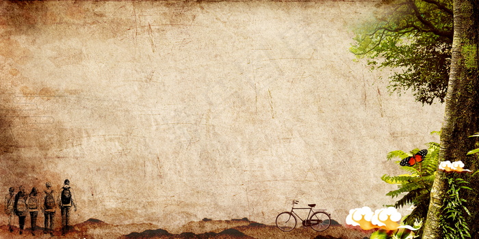 复古同学情海报背景设计