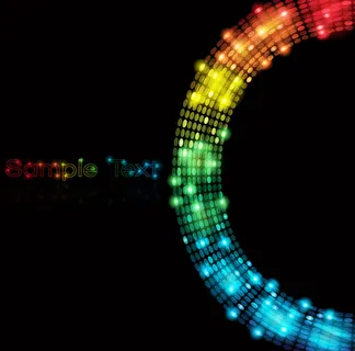 幻彩发光圆点背景矢量素材-4