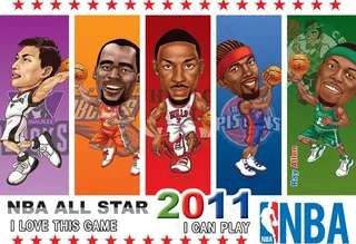 炫酷卡通nba图片