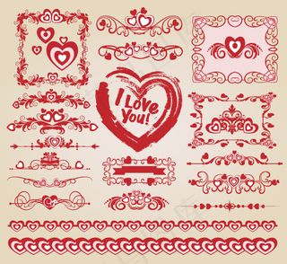 情人节花纹花边