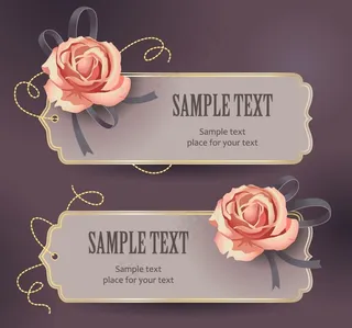 玫瑰情人节标签吊牌图片