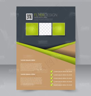 时尚商务广告单页宣传单矢量效果图素...