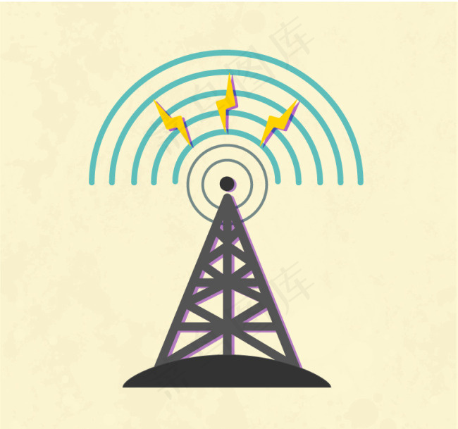 创意无线电塔设计矢量素材