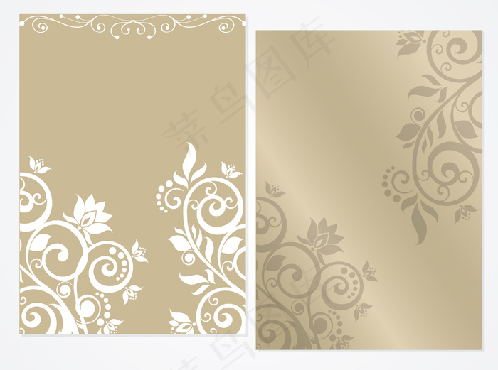 金色花婚礼邀请袖