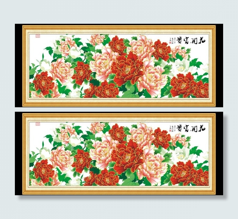 花开富贵图片(7441X3149(DPI:300))psd模版下载