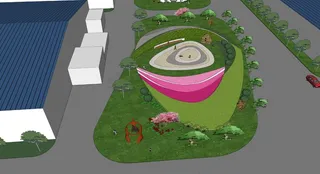 休闲广场园林设计鸟瞰