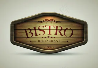 木制招牌矢量素材