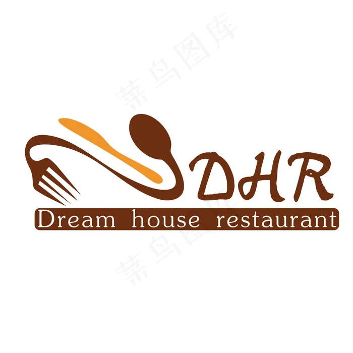 logo 刀叉 字母 简约ai矢量模版下载