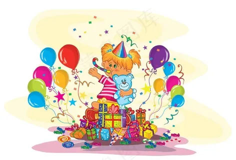卡通生日背景 卡通生日背景