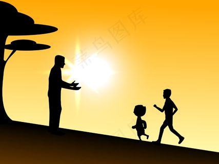 快乐的父亲节贺卡或背景