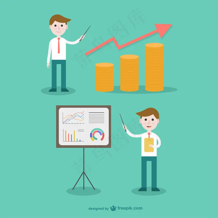 数据统计分析ai矢量模版下载
