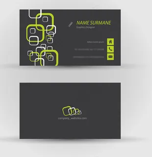 时尚个性名片设计矢量素材