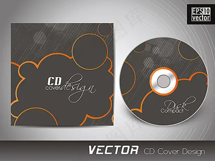 简约黑色CD封面设计