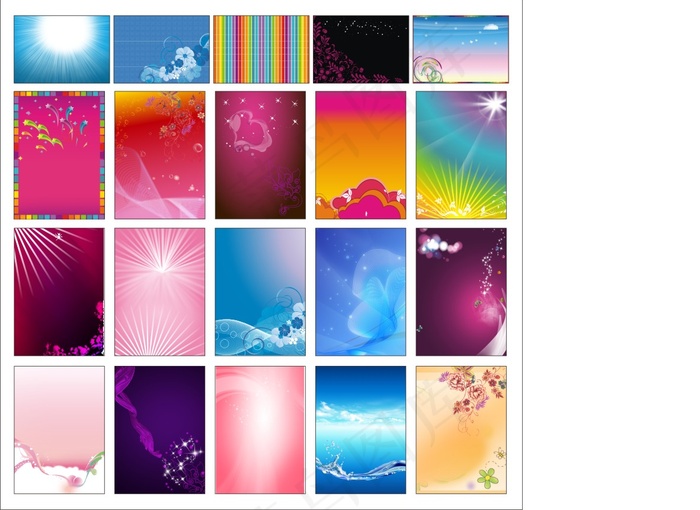 精美空白展板背景矢量图 CDR模