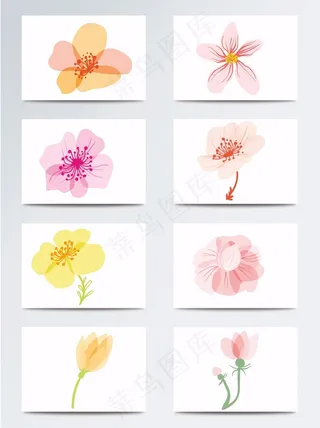 手绘水彩桃花（2）