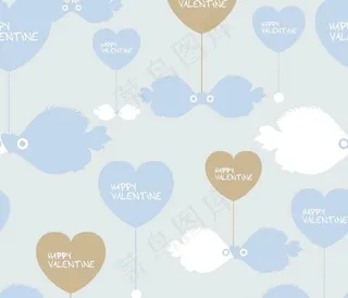 卡通情人节底纹背景图片