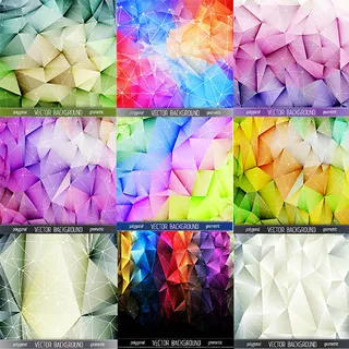 炫彩几何背景设计矢量素材