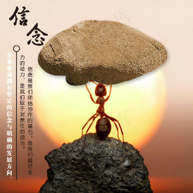 公司信念海报设计psd模版下载