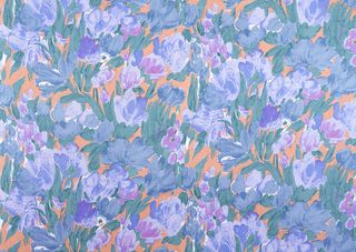 蓝色唯美花卉底纹