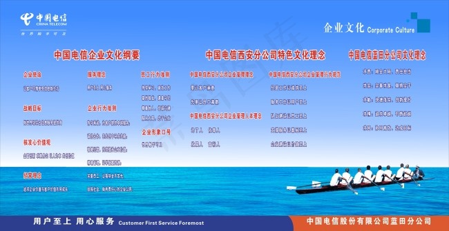 电信企业文化cdr矢量模版下载
