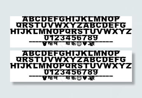 JLR生日横幅字体