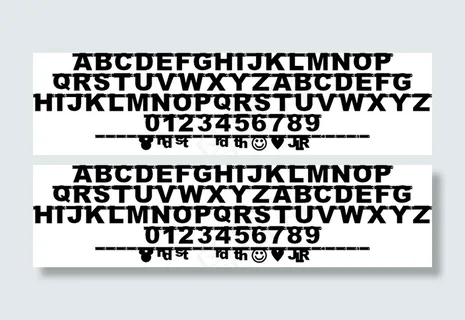 JLR生日横幅字体