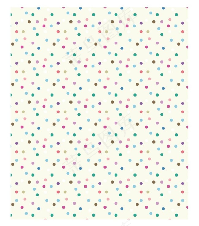 彩色波点花纹矢量图设计 高清素材下...