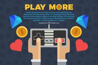 玩家在平面设计元素的背景