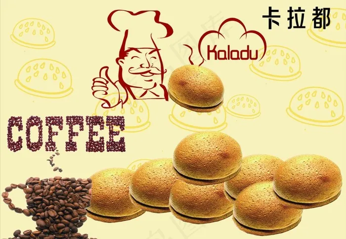 咖啡面包图片cdr矢量模版下载