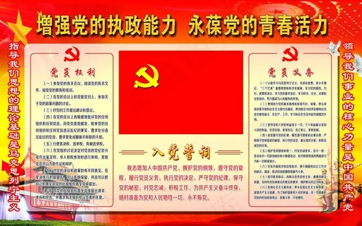 入党誓词展板