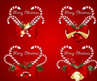 圣诞节心型矢量素材图片