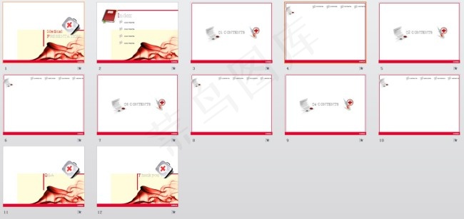 韩国医疗PPT模板